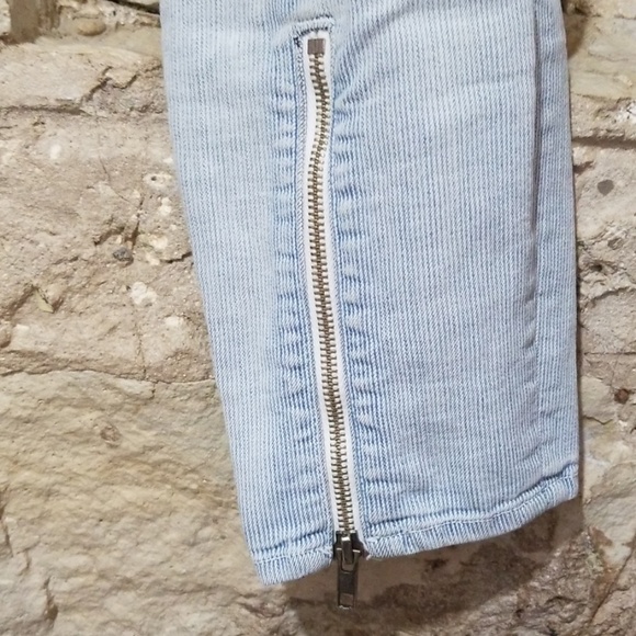 J Brand Tracks Railroad Stripe Zipper Skinny Jeans - Picture 4 of 7